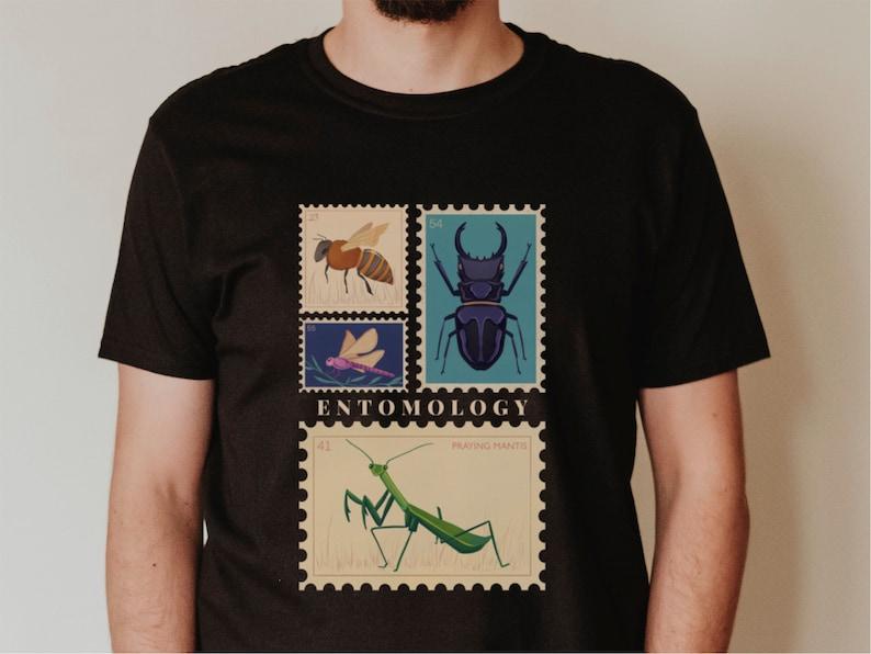 Cottagecore Entomology Tee Vintage Bug T Shirt Insect Praying Mantis Top Gift for Insect Lover Scientific Aesthetic Beetle Shirt S разноцветный