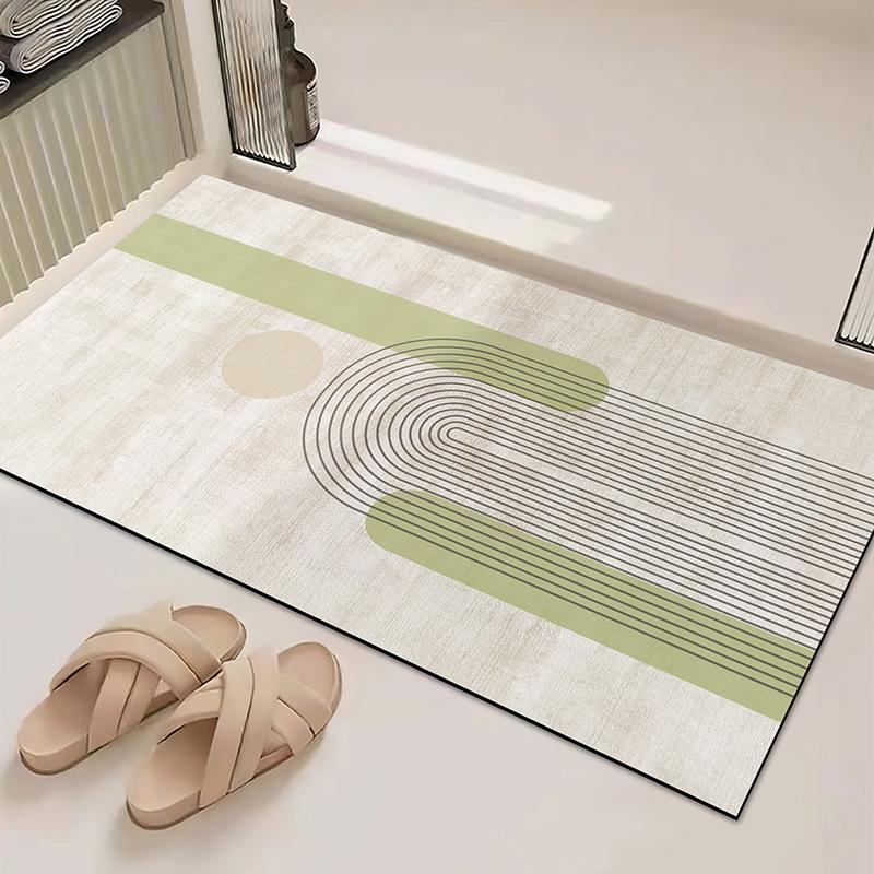 Minimally Modern Bathroom Floor Mat Absorbent Anti Slip Bathroom Door Diatomaceous Earth Quick Drying Shower Floor Mat