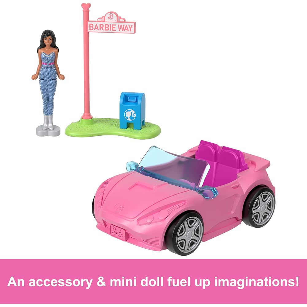 Barbie Mini Barbie Land Convertible with Micro Doll Pink Dress-Up Playset for Kids 6 Years and Up