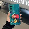 Cartoon P-Ponyo Phone Case Black Soft For Samsung S25 S24 Ultra 23 Fe 22 Plus Galaxy A54 A55 A16 A13 A24 A15 A25