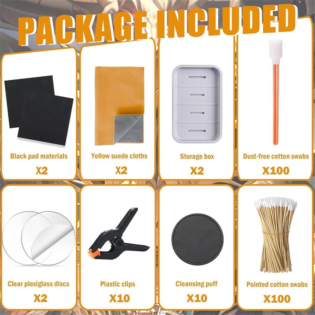 Trade Card Flattening Kit, Card Care Accessory Pack, Trading Card Cleaning Care Tool, Scratch Repair Care Accessory Kit