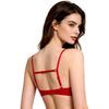 1/4 Cup Push-up Underwire Shelf Bra Satin Hollow Out Adjustable Straps Balconette Bralette for Women Lingerie Sleepwear