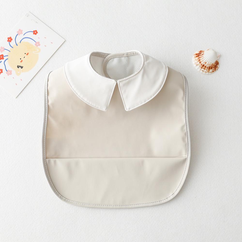 Sleeveless Waterproof Baby Bib with Lace - Reversible Anti-Dirt Feeding Smock