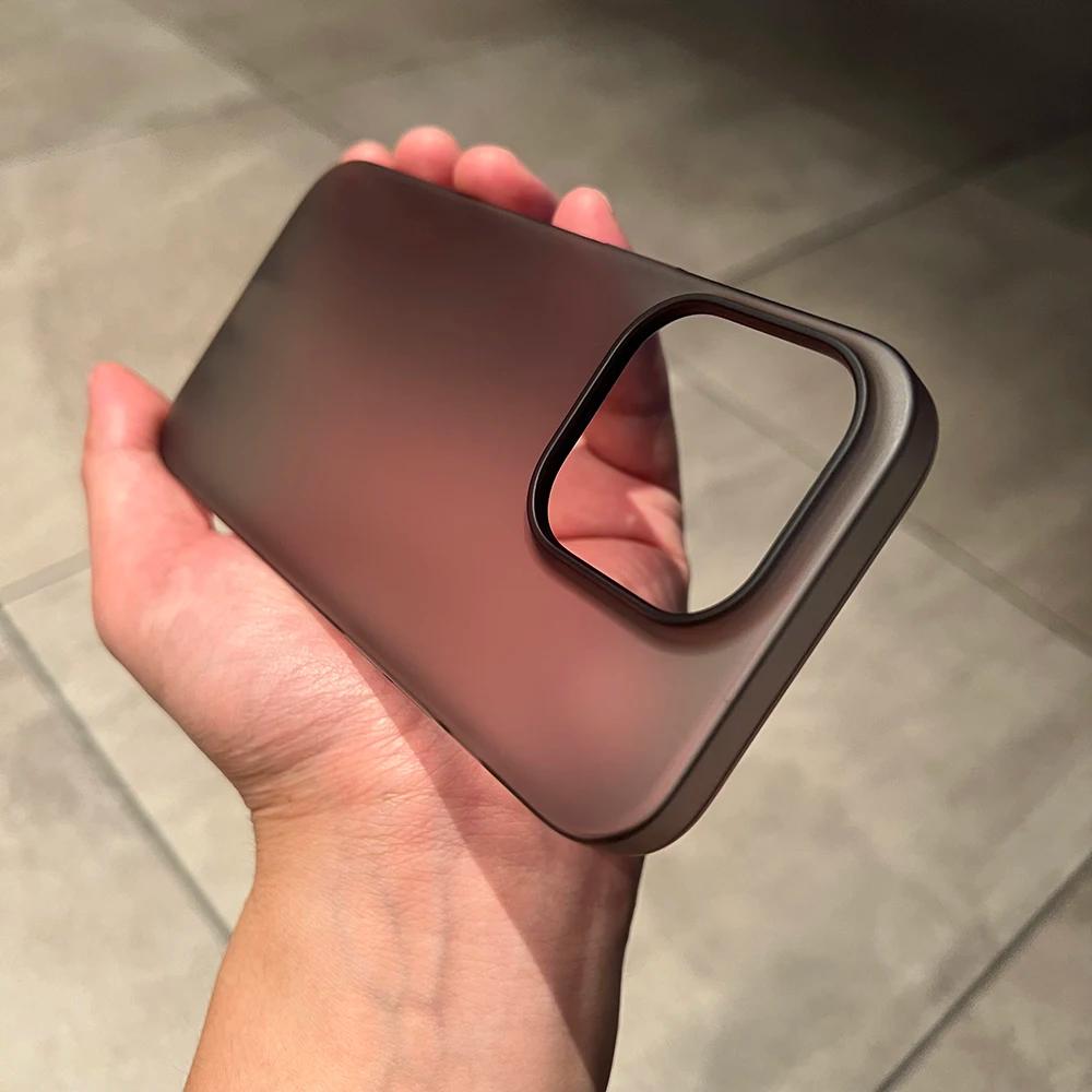 Transparent Matte PC Hard Case For For Iphone 16 15 14 16 Plus 13 Pro Max Clear Cover Ultra Thin Shell Anti-Fingerprint