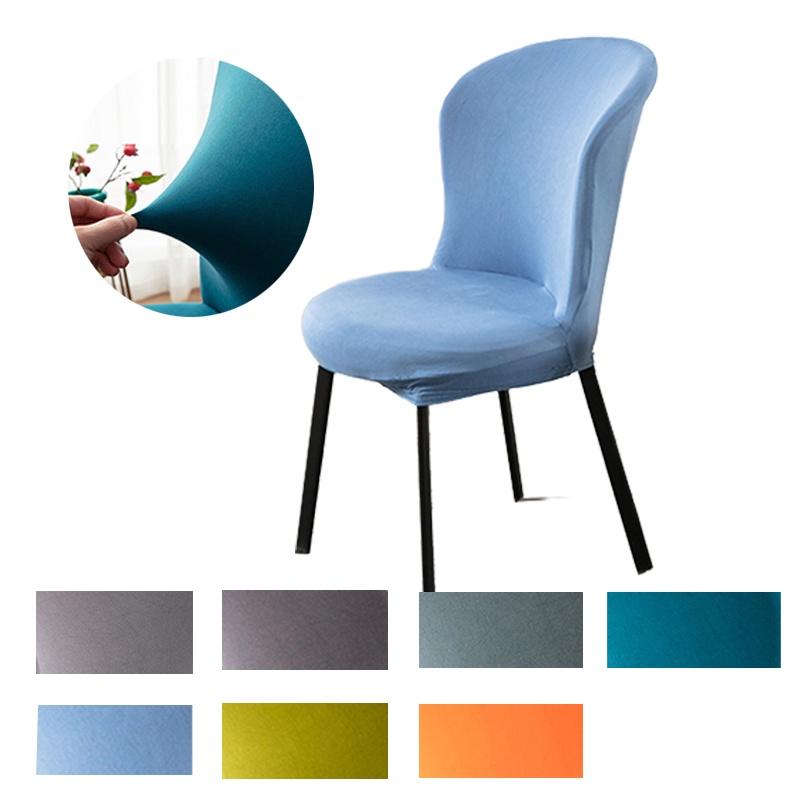 Modern Minimalist Milk Silk Elastic Round Chair Cover For Dining Table