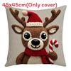Christmas Decorative Pillow Cover With Short Plush Material For Holiday Home Decor
