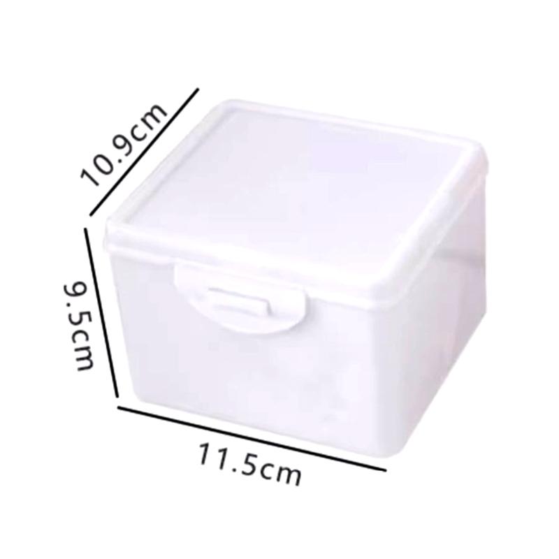 White & Transparent Desktop Storage Box Pos Collection Box Jewelry Container Id Card Organizer