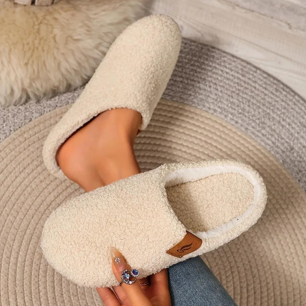 Pantofole in Cotone Taglie Forti per Donna e Uomo, Scarpe in Cotone Spesse e Leggere Antiscivolo, Pantofole Calde da Camera