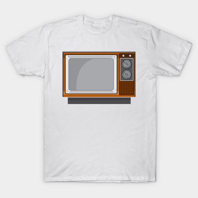 Tişört Kadın Vintage Televizyon Seti 1970'ler Retro Stil Harajuku Baskılı Kawaii Tişört Yaz Kısa Kollu Kadın Tişört Üst