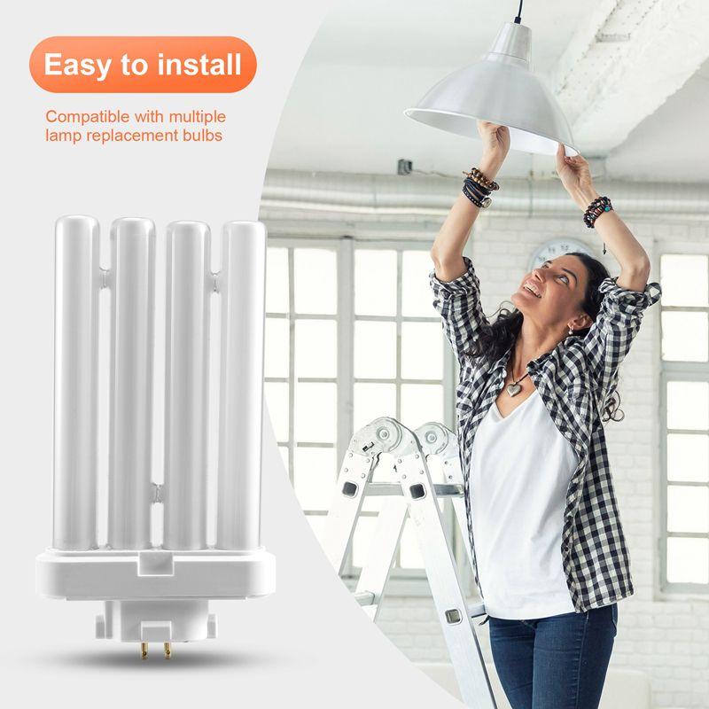 Fresh 220V 27W 4 Pin Rows 6500K Double-H Quad Tube Compact Fluorescent Lamp Light Bulb