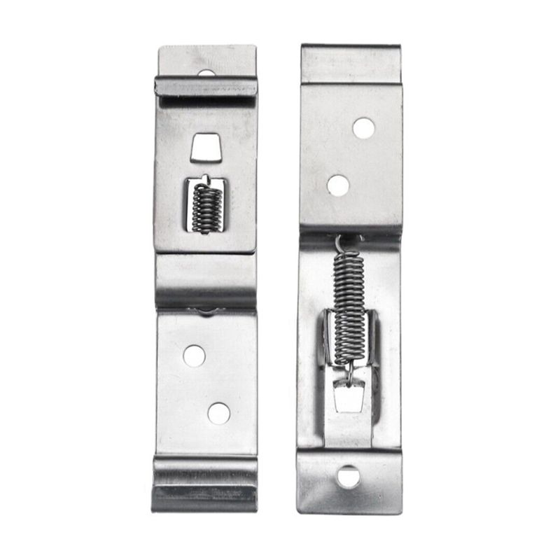 A84X-4-Piece Trailer License Plate Holder Clips - Stainless Steel, Spring Loaded, Perfect Trailers And Caravans