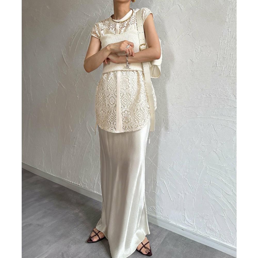 Dimanaf 2025 Summer Shirt Women Lace Blouse Sleeveless  Fashion Tops Tees Loose Tees New White