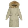 Women's Fashion Long Padded Jacket Coat With Big  Collar And Thick Down Padded Jacket