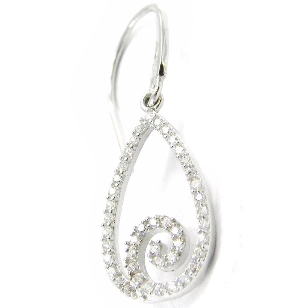 Les Trésors De Lily [I3742] - 'Goddess' White Silver Earrings