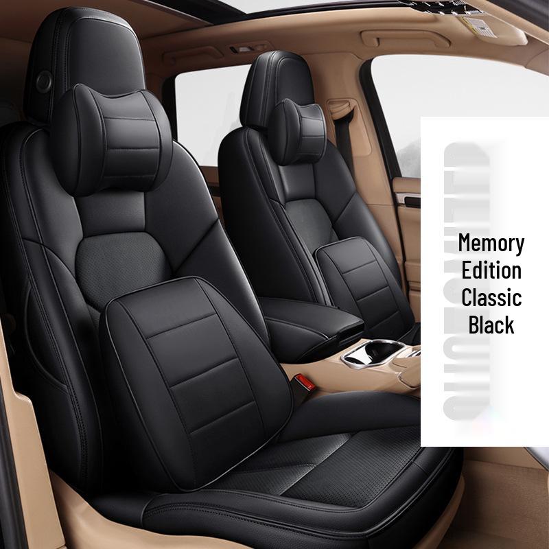 Full Coverage Genuine Leather Seat Cushion for BMW 5 Series and Porsche Cayenne