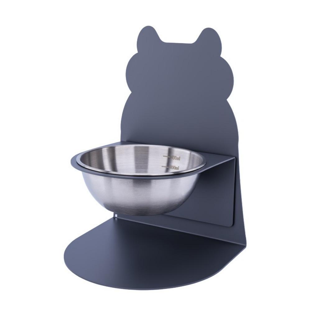 

Protects Cervical Pet Feeding Dish Detachable Cat High Footed Bowl Adjustable Food Feeder Home серый/серебряный