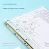 Paper Clip Color Transparent Insert Shell A4 Paper Clip with Holes 4-Hole Set Binding Perforation Info Booklet Student Storage Storage Test Paper Clip