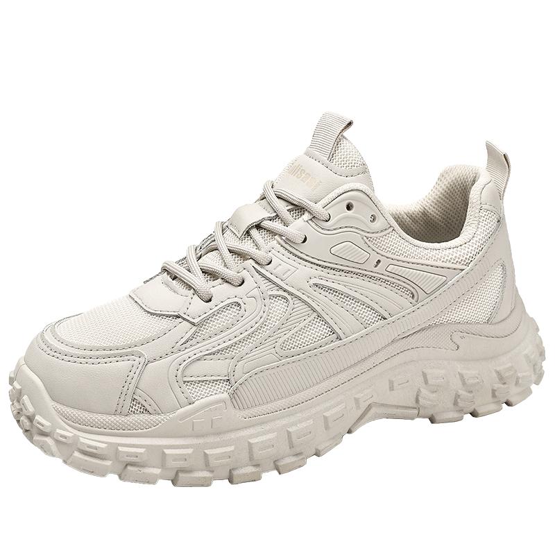 

Обувь для мужчин Модные массивные нескользящие кроссовки Повседневная обувь для отцов для мужчин Толстая подошва Износостойкая мужская обувь Кроссовки Мужские 39 бежевый