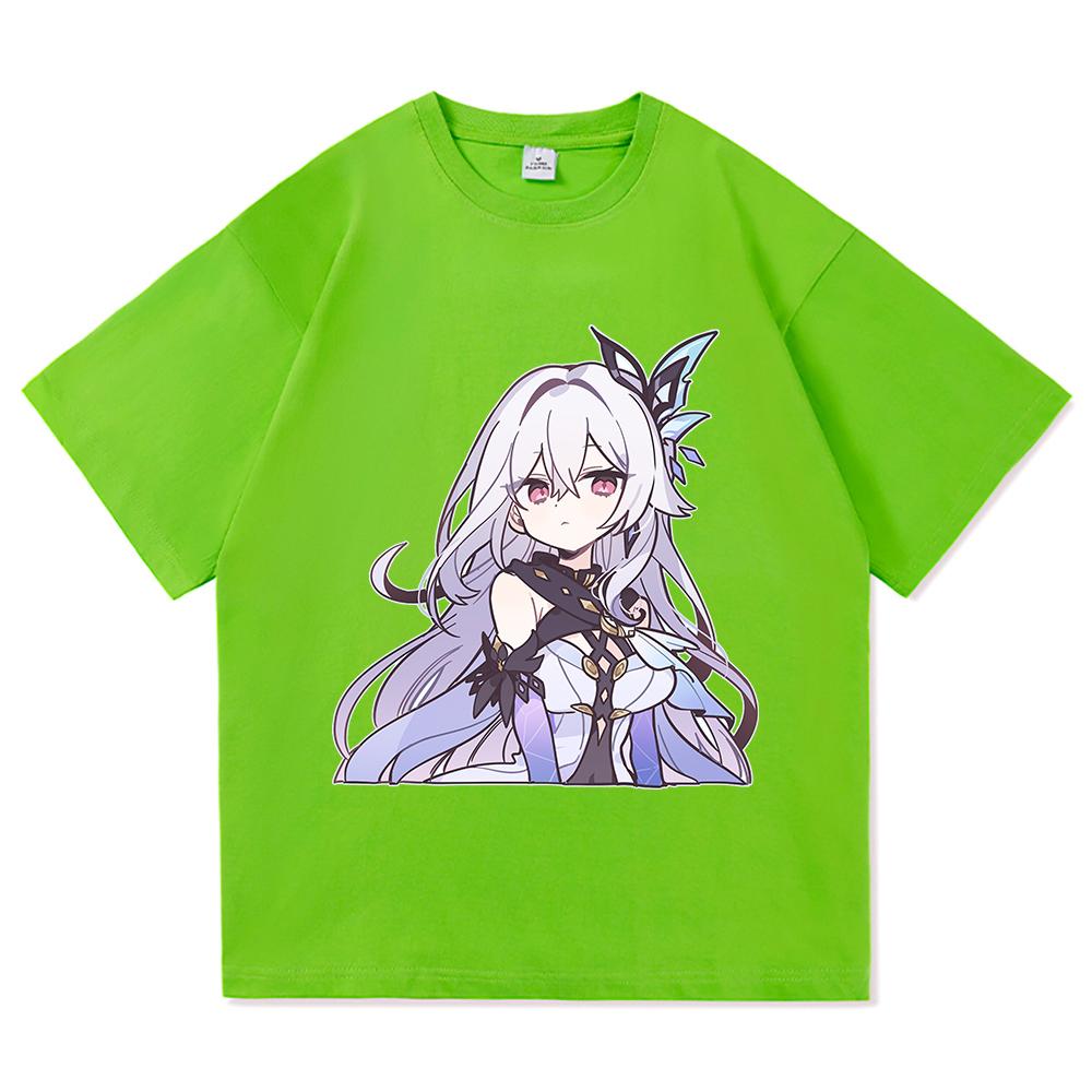 Genshin Impact Skirk T-Shirt Hot Fashion Männer/Frauen Ästhetisch Lustig Süß Grafik T-Shirt Hohe Qualität Lässig Baumwolle T-Shirts