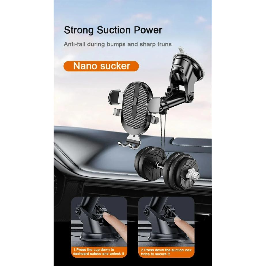 Universal Dashboard Car Phone Holder Multi-Functional 360 Rotating GPS Navigation Air Vent Mount Sucker Bracket Car Phone Mount