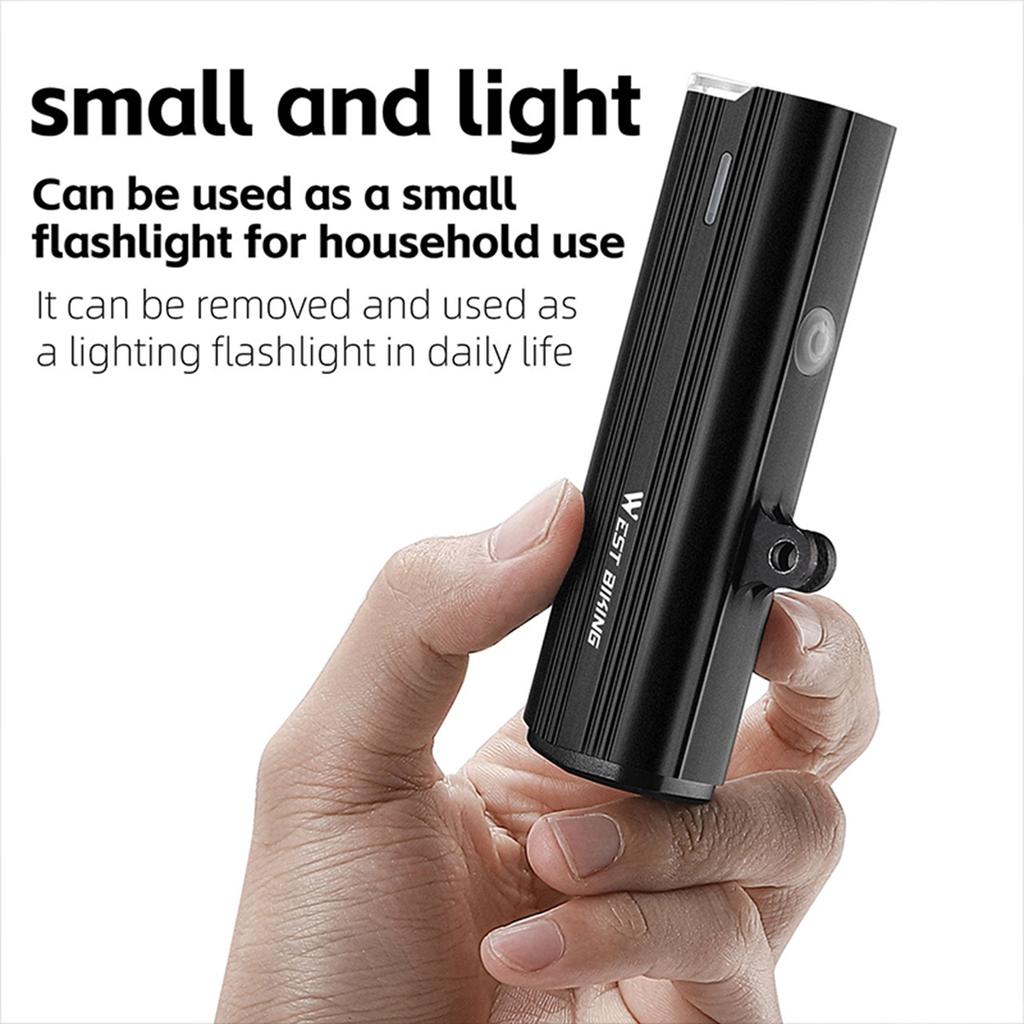 1000 Lumen 4500mAh oppladbart sykkelhodelykt og styrestamme sykkeldatamaskinmonteringssett