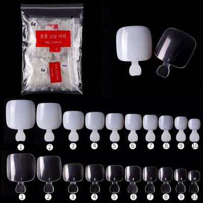 500 Teile/satz Gefälschte Zehennägel Fuß Natürliche Transparent Nail art Falsche DIY Werkzeuge Glatte Zähigkeit Tipps