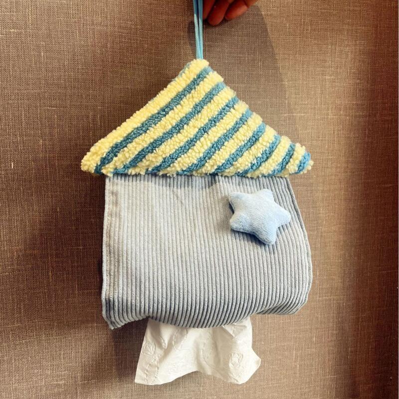 Small House Design Hanging Tissue Box - Cute Style Multipurpose for Bathroom and Kitchen