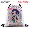 Demon Hunters Drawstring Bag Lightweight Backpack Cartoon Print Travel Fitness Clothes Storage