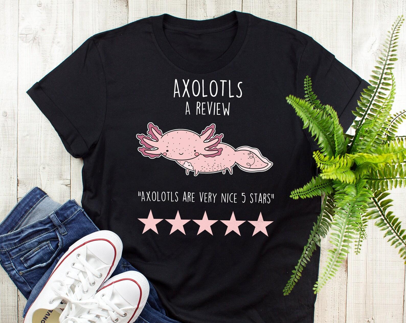 Axolotl Shirt, , , Funny Axolotl Lover Gift, Cute Pet Mexican Walking Fish T-shirt, Axolotl Lover Tshirt, Tee, Pink Animal, Mom Dad 150