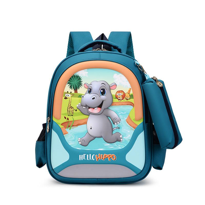 Adorable Hard Shell Cartoon Backpack For Kids Oxford Fabric Lightweight Cute Design For School