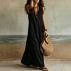 Women Sleeveless Bohemian Button Down Pocket Casual Long Shirt Dress Lightweight Loose Fit Summer Maxi Dress