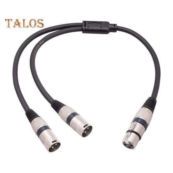 XLR Y-rozbočovací kabel XLR samec - duální XLR samice Y-rozbočovací 3pinový vyvážený mikrofonní kabel pro mikrofony, mixážní pulty, výkonové zesilovače