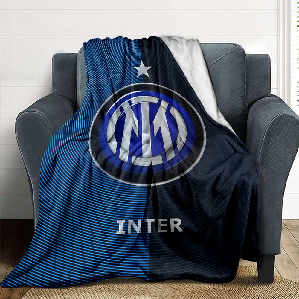 1pc Internazionale Milano Blanket, Gift, for Men and Women, Soft Blanket, Good for Sofa Bed Couch Travel, Lightweight Flannel Blanket