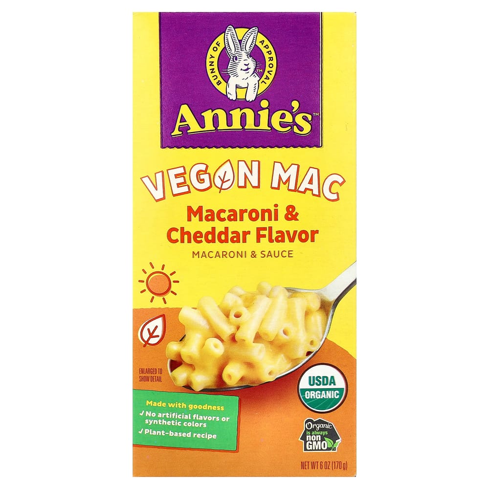 Annies Homegrown Vegan Mac Cheddar Flavor 6 oz (170 g)