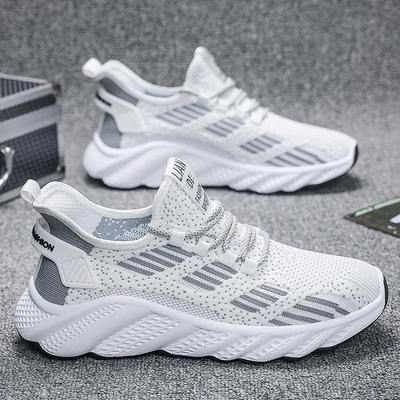 Spring 2025 New Breathable Men's Sneaker Shoes Mesh Men's Shoes Casual Fly-woven Running Shoes