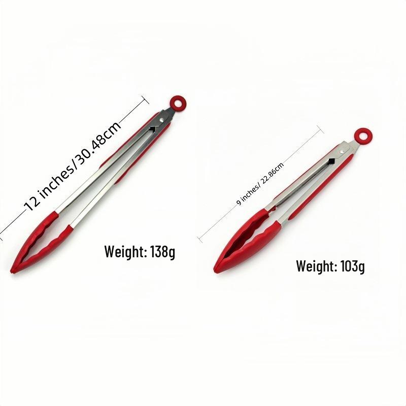 Stainless Steel Anti-Scalding BBQ and Bread Tongs