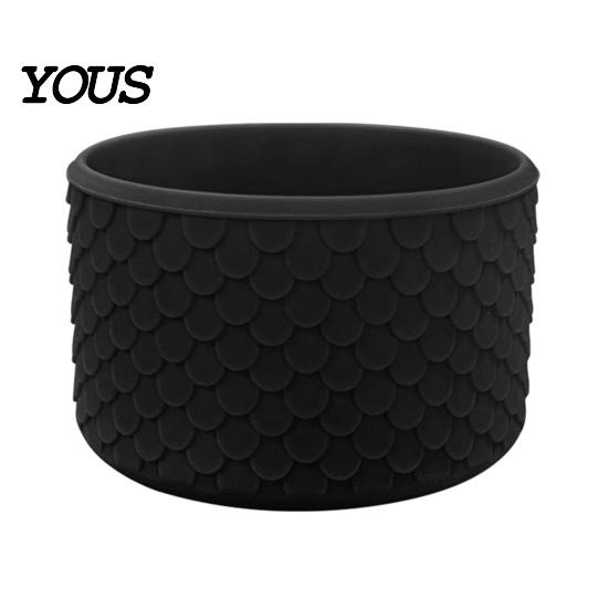 Ice Cup Base Protector Silicone Boot, Fish Scale Pattern Decor, Soft Elastic Water Bottle Tumbler Accessories for Travel Protective Sleeve, Anti-Slip