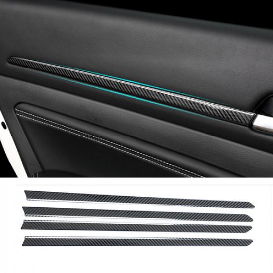 Carbon Fiber Interior Door Decor Trim 4pcs For Nissan Altima -