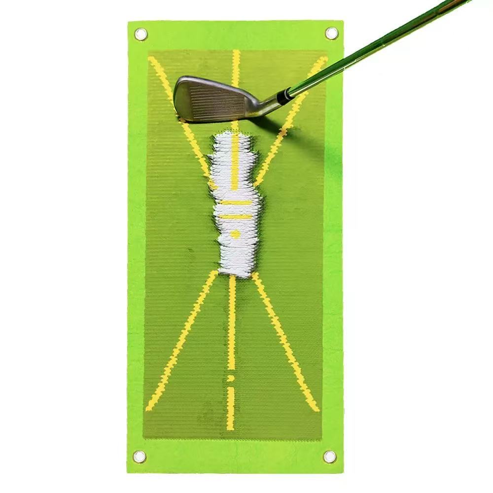 Golf Swing Training Mat with Ground Nails & Carabiner