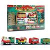 Funny Electric Christmas Train Gift Mini Locomotive Model With Santa Claus Railway For Kids Toys Party Home Xmas Tree Decoration