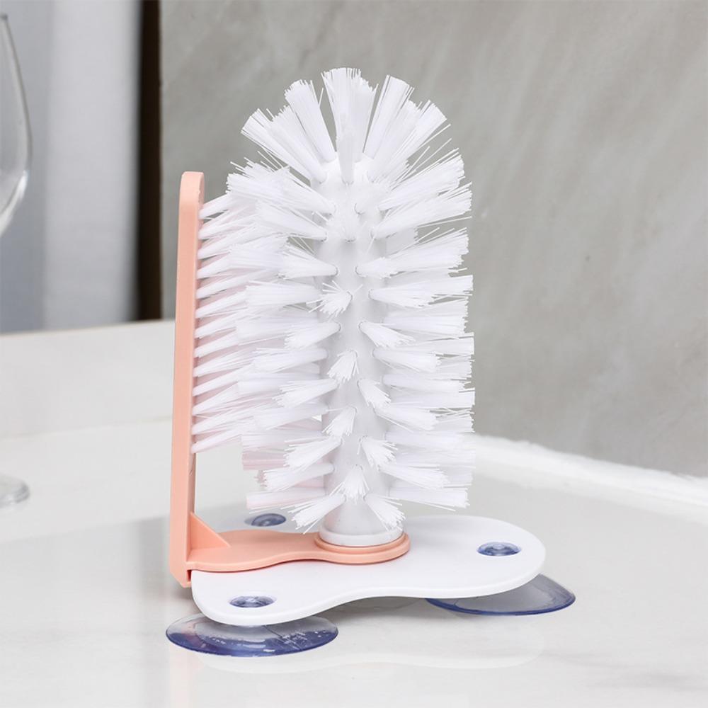 Detachable Sucker Cup Brush 2 In 1 Water Bottles Cleaner Durable Cup Scrubber  Wine Glass