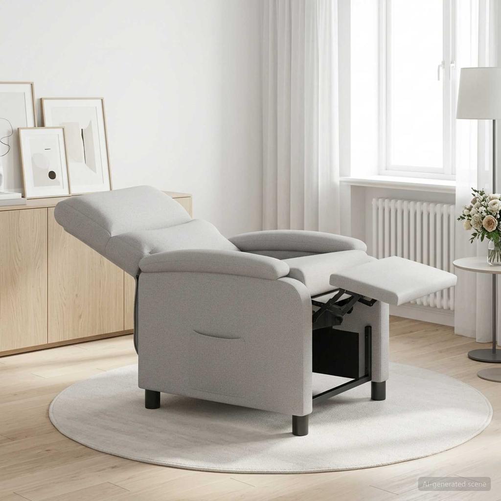 Recliner Cloud Grey Fabric