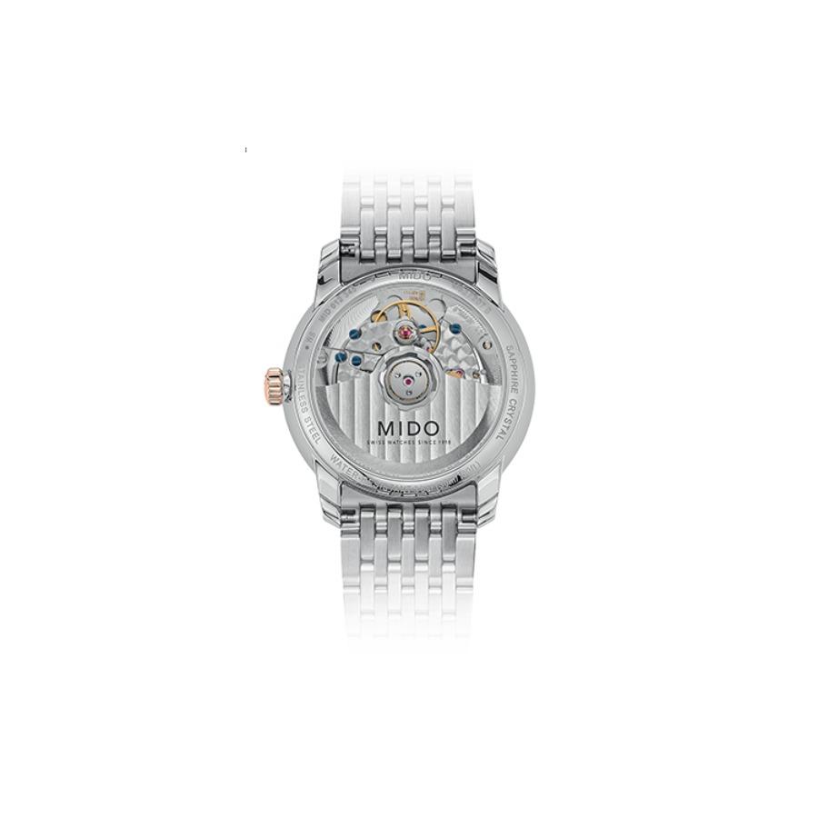 MIDO Belem Seri Collection Series Ultra-Thin Real Diamond Women's Watch Steel PVD Coated Case Stainless Steel Stainless Steel Strap M027.207.22.016.00