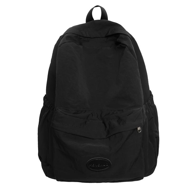 

Студенческий школьный рюкзак в стиле кампуса для женщин, легкий чёрный