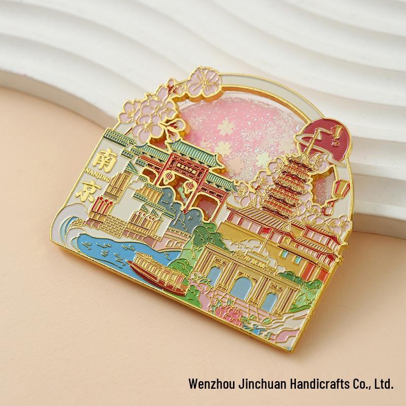Metal Landmark Sandscape Refrigerator Magnet - Zinc Alloy Cultural Scenic Attraction
