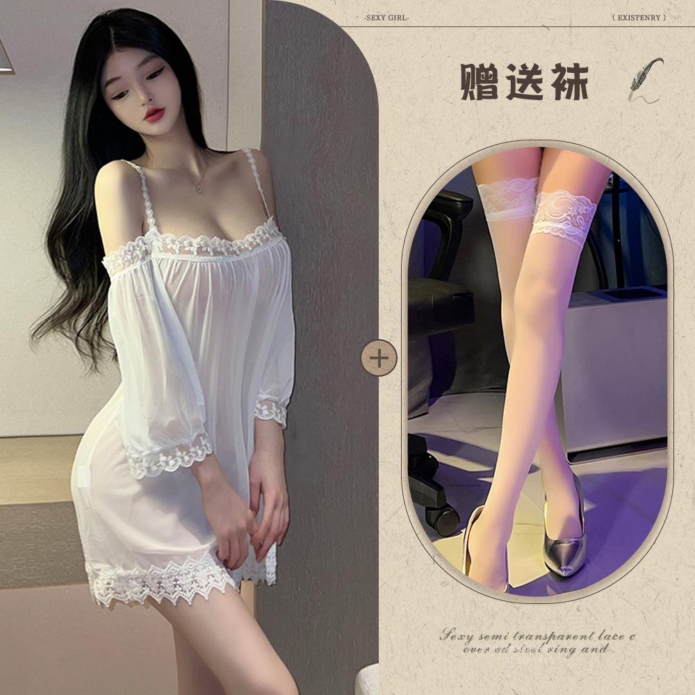 Sexy lingerie sexy perspective lace pure desire uniform temptation passion suspender free wholesale