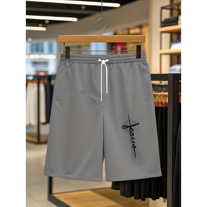 Stylish Men's Printed Fun Set, Oversized T-shirt and Shorts for Shopping and Travel PLUS SIZE