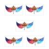 5 Sheets Colorful Butterfly Flower Tattoo Stickers, Waterproof Temporary Body Art, Hypoallergenic Floral Chest Back Decals for Women Girls