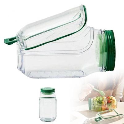 Salad Pods Jar Vertical Layering Container with Built-in Dressing Box & Fork Leak-Proof Converts
