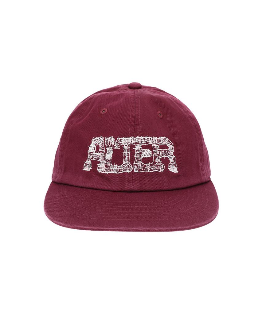 ALTER STUDIO Washed Zigzag Logo Cap_Burgundy